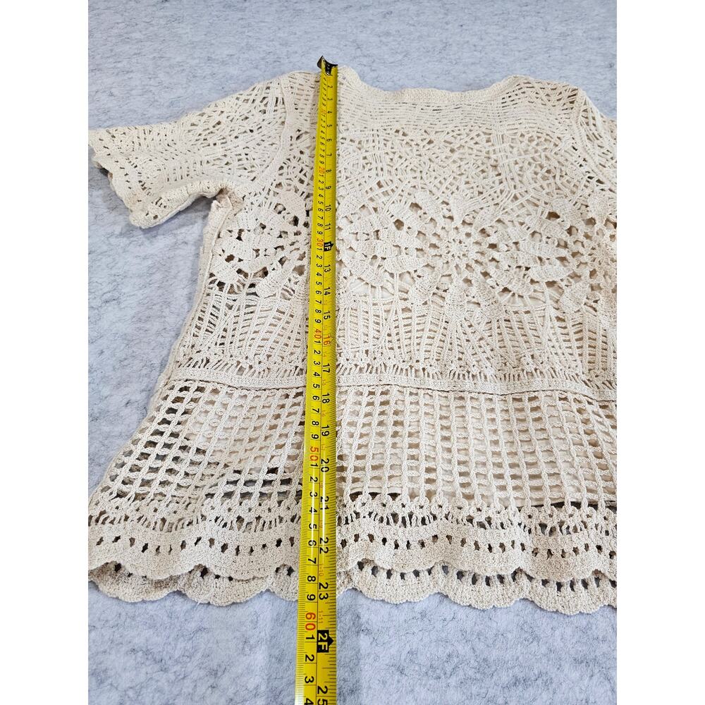 Design History Crochet Lace Top, Boho, Fully lined, Cotton, Womens Sz M, New - Picture 5 of 8